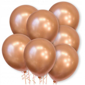 Zestaw Balony Chromowane Różowe Złoto rose gold