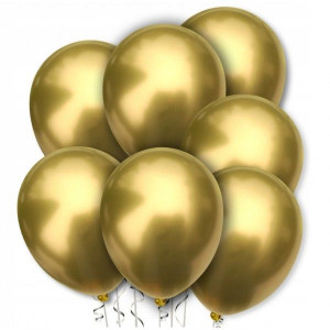 Zestaw Balony Chromowane Złote Balony 10 szt