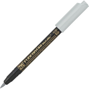 Pisak Kuretake ZIG Fudebiyori Metallic silver