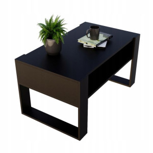 Stolik kawowy KARO ława loft retro Czarny stół HIT