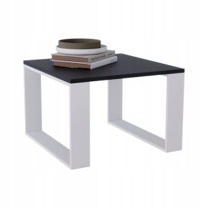 Stolik nowoczesny Rico czerń biel salon 65 cm TOP