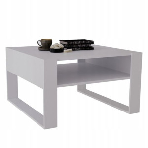 Stolik kawowy KARO ława loft retro biały stół 85cm