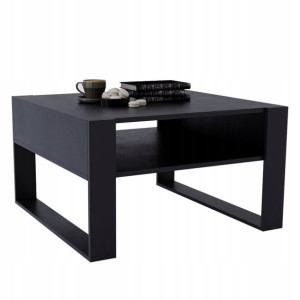 Stolik kawowy KARO ława loft czarny stół 85cm TOP