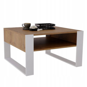 Stolik kawowy KARO ława loft stół 85cm dąb retro