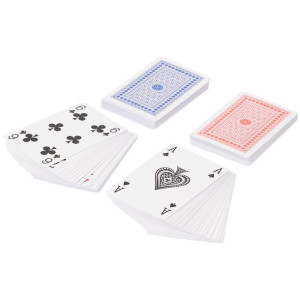 Karty do gry w pudełku 2 talie poker remik pasjans 2 x 56 kart