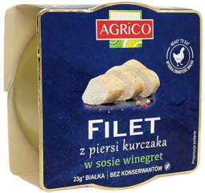 Filet z piersi kurczaka w sosie winegret Bez Konserwantów 160 g - Agrico
