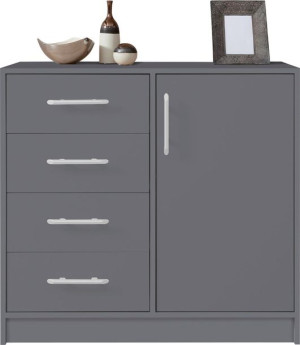 KOMODA 90 cm Szuflady Półki  SPOTI ANTRACYT