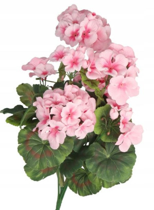 Pelargonia Duża Gęsta Bukiet Sztuczne Kwiaty 48cm