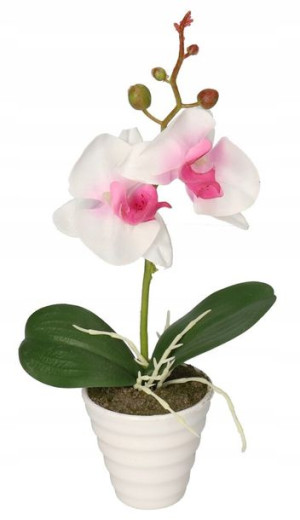 Sztuczne Kwiaty W Doniczce Storczyk Orchidea