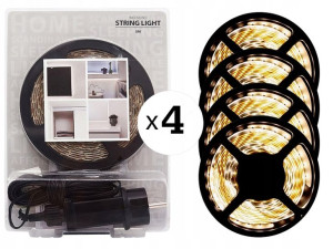 Taśma Led Biała 20m 1200 Led + Zasilacz 12v