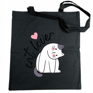 Torba na zakupy nadruk Miłośnik kotów CAT LOVER