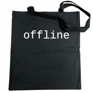 Torba na zakupy nadruk napis OFFLINE