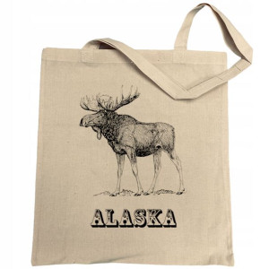 Torba na zakupy nadruk Łoś ALASKA