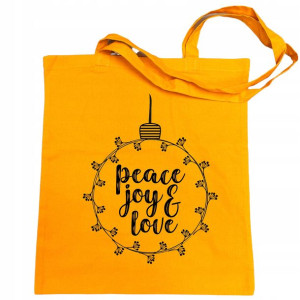 Torba na zakupy ŚWIĄTECZNY nadruk Bombka Joy Love