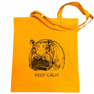 Torba zakupy zabawny nadruk hipopotam KEEP CALM