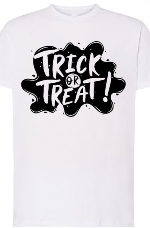 Trick or Treat Męski Tshirt Halloween Nadruk r.L