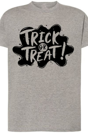 Trick or Treat Męski Tshirt Halloween Nadruk r.XXL