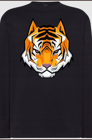Tygrys Kolorowy Męska Modna Bluza Longsleeve R.M