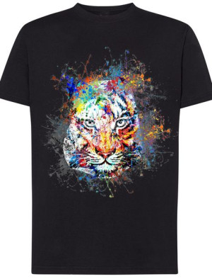 Tygrys męski t-shirt kolorowy Modny Rozm.L