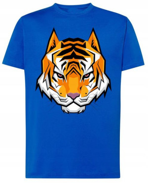 Tygrys Piękny Modny Logo T-shirt Męski Rozm.M
