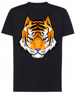 Tygrys Piękny Modny Logo T-shirt Męski Rozm.XS