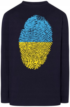Ukraina Flaga Odcisk Palca Bluza Longsleeve R.XS