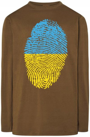 Ukraina Flaga Odcisk Palca Bluza Longsleeve R.XS