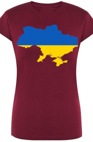 Ukraina Granice Flaga Damski T-Shirt Rozm.L
