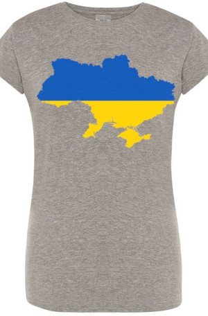 Ukraina Granice Flaga Damski T-Shirt Rozm.M