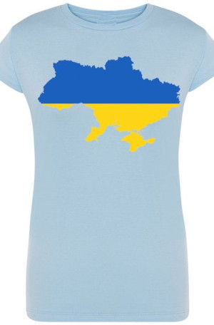 Ukraina Granice Flaga Damski T-Shirt Rozm.S