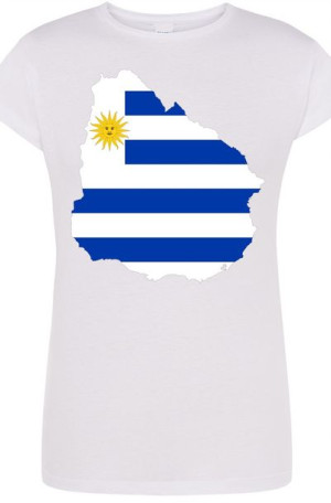 Urugwaj Flaga Damski Modny T-Shirt Logo Rozm.L