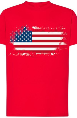 USA Flaga Męski T-Shirt Modny Nadruk Rozm.XL