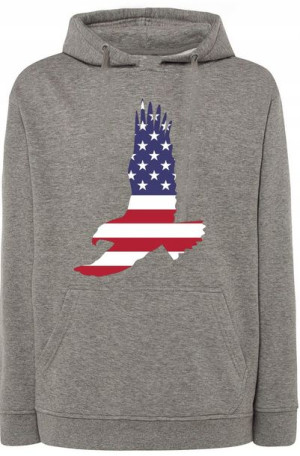 USA Orzeł Bluza Męska Kaptur Modna r.3XL