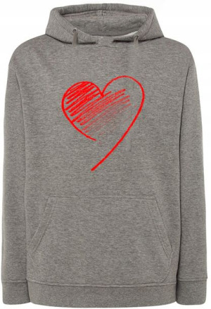 Walentynki Bluza nadruk Czerwone Serce r.4XL