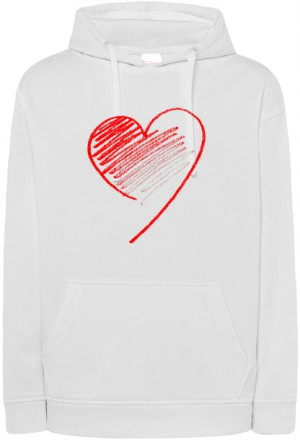 Walentynki Bluza nadruk Czerwone Serce r.XL