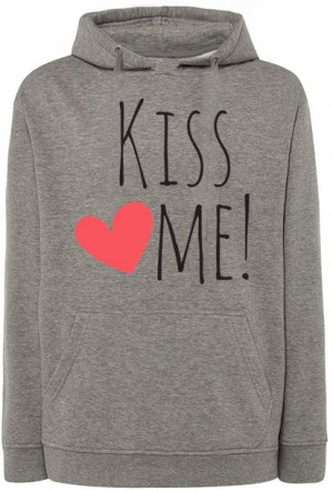 Walentynki Bluza nadruk Kiss Me Serce r.3XL