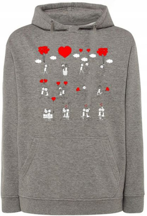 Walentynki Bluza nadruk Love Story r.XL
