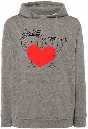 Walentynki Bluza nadruk Para Miłość Serce r.XXL