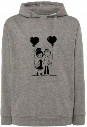 Walentynki Bluza nadruk Para Serca r.XS