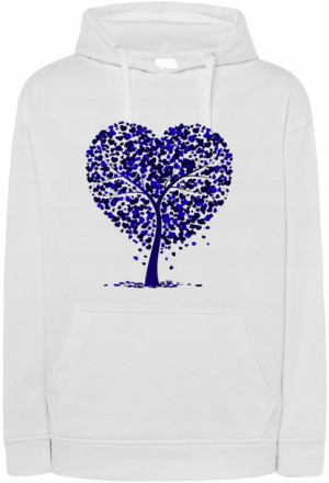 Walentynki Bluza nadruk Serca Drzewo r.L