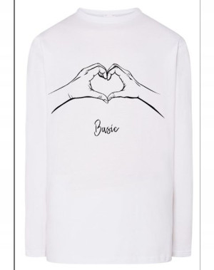 Walentynki Longsleeve = Basic Love MIŁOŚĆ r.M