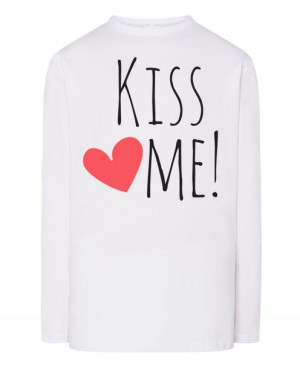 Walentynki Longsleeve męski Kiss Me Serce r.S