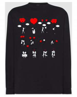 Walentynki Longsleeve męski nadruk Love Story 5XL