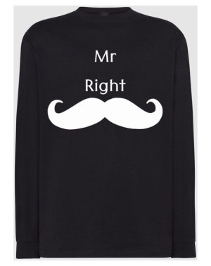 Walentynki Longsleeve męski nadruk Mr Right r.3XL