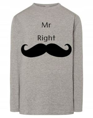 Walentynki Longsleeve męski nadruk Mr Right r.5XL