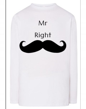 Walentynki Longsleeve męski nadruk Mr Right r.5XL