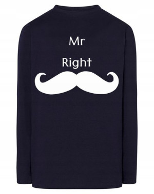 Walentynki Longsleeve męski nadruk Mr Right r.M