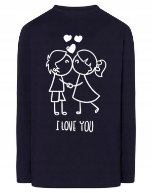 Walentynki Longsleeve męski nadruk Para Miłość XS