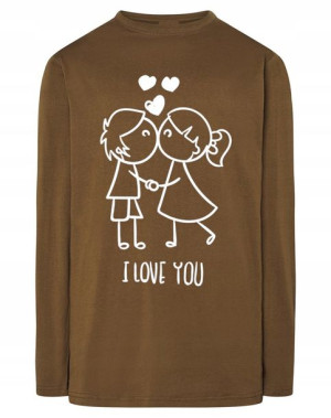 Walentynki Longsleeve męski nadruk Para Miłość XXL