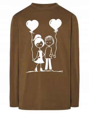 Walentynki Longsleeve męski nadruk Para Serce 3XL